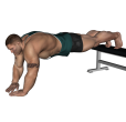 Push Up - Feet Elevated Close Grip